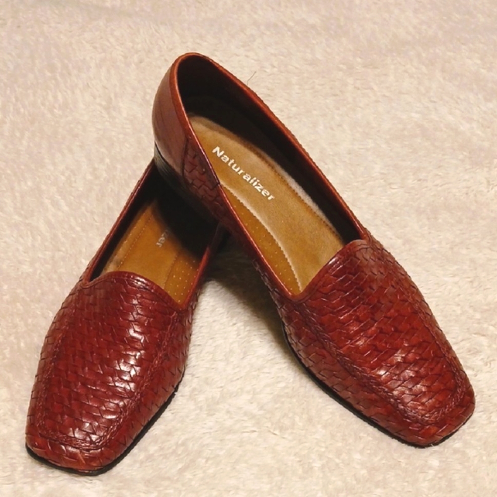 Naturalizer Red Woven Loafers